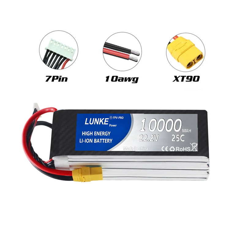 Lipo-Akkus 2S 3S 4S 5S 6S 12S  – 6S Lipo Battery 22.2V 5000Mah Bewertung und Preis