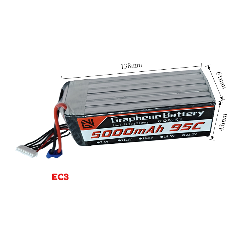 95C Hochleistungs-6S 5000mAh L – 6S Lipo Battery 22.2V 5000Mah Bewertung und Preis