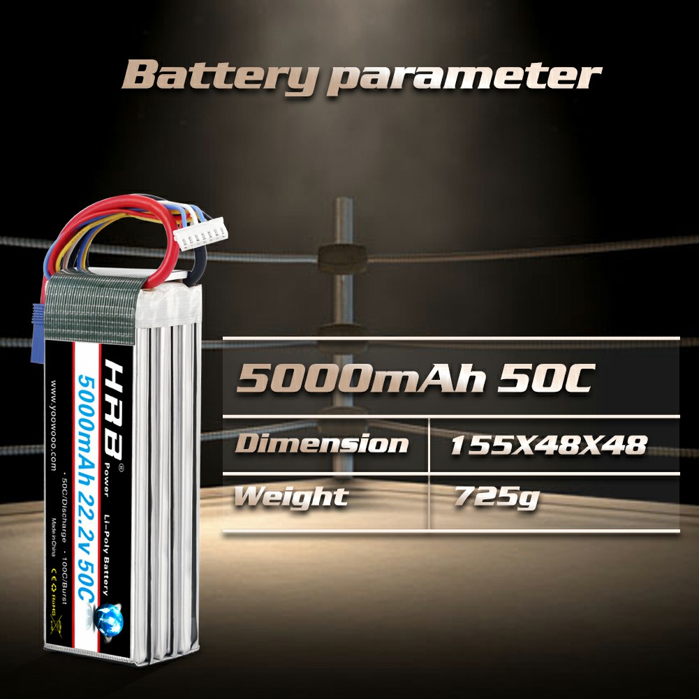 HRB 6S Lipo-Akku 22,2 V 5000 m – 6S Lipo Battery 22.2V 5000Mah Bewertung und Preis