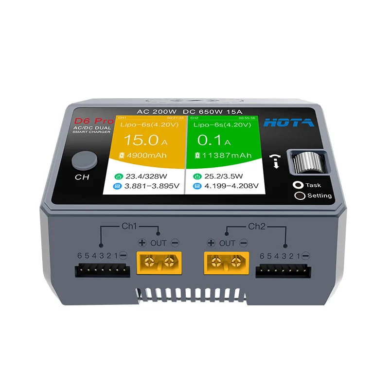 HOTA D6 Pro AC 200W DC 2x325W  – Hota D6 Pro Dual Lipo Charger Bewertung und Preis