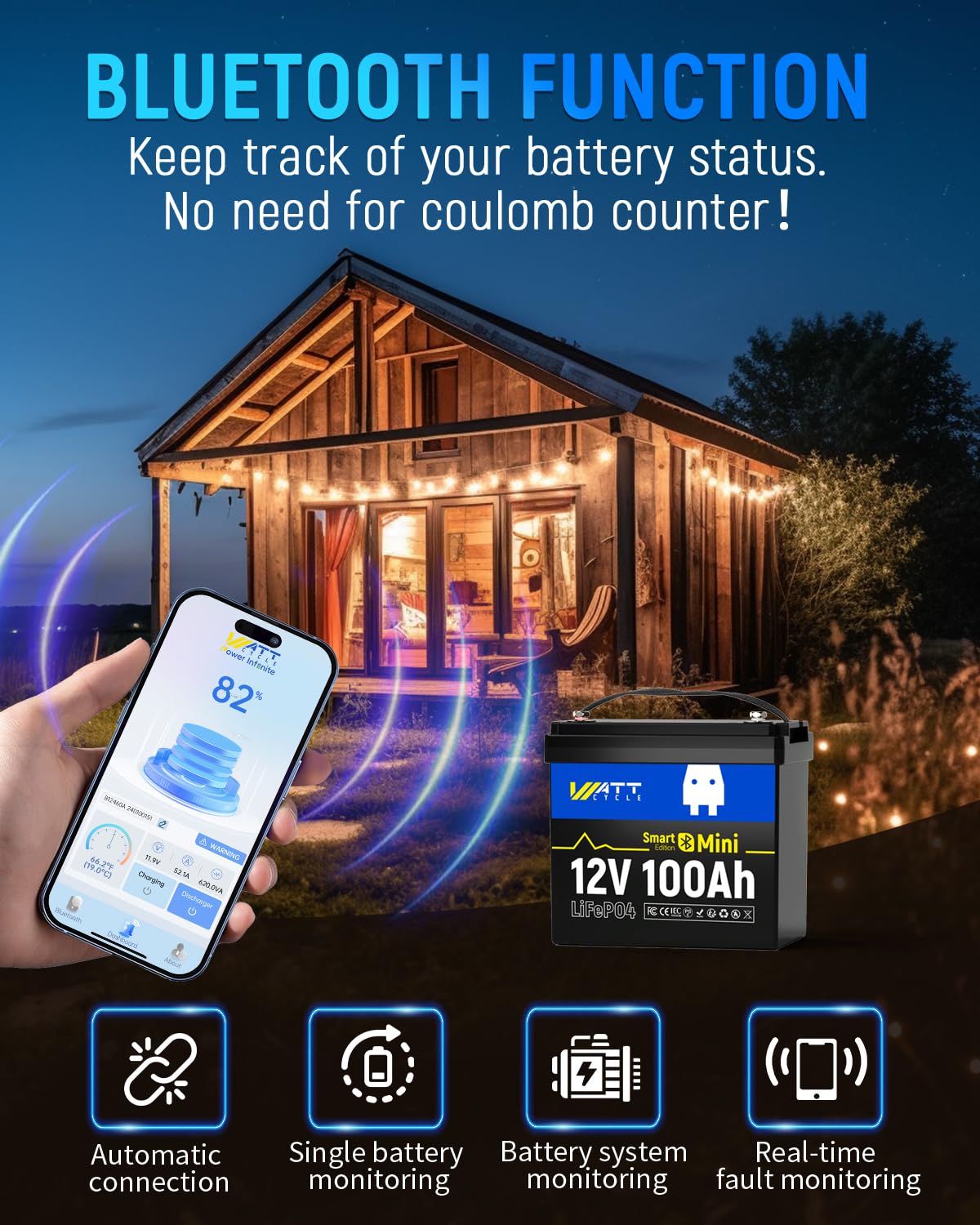 12V 100Ah Mini LiFePO4 Batteri – Lifepo4 12V 100Ah Bms Bluetooth Bewertung und Preis