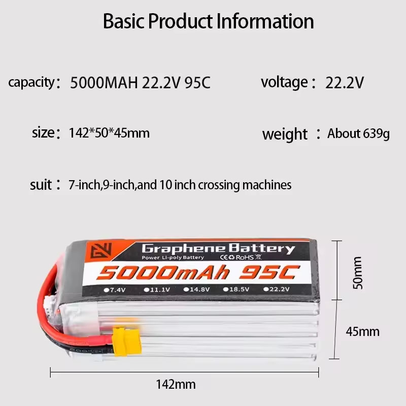 Lipo-Akku 6S 5000mAh XT60 XT90 – 6S Lipo Battery 22.2V 5000Mah Bewertung und Preis